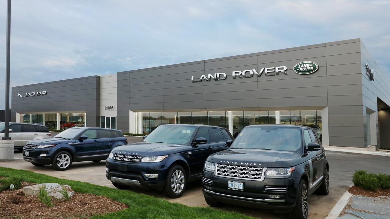 A sign for Land Rover and Jaguar